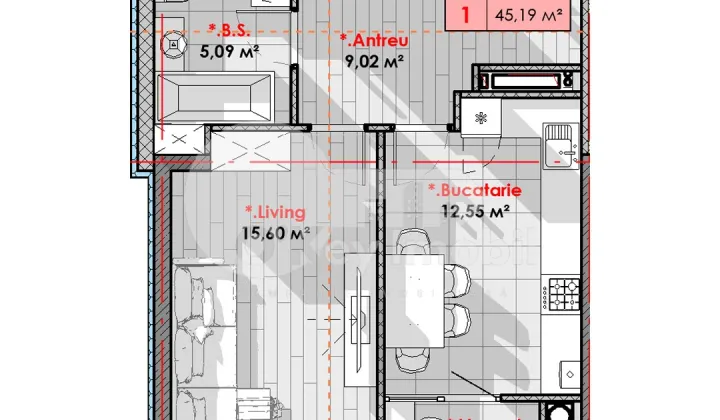 Apartament, Telecentru, ȘOS. HÎNCEȘTI