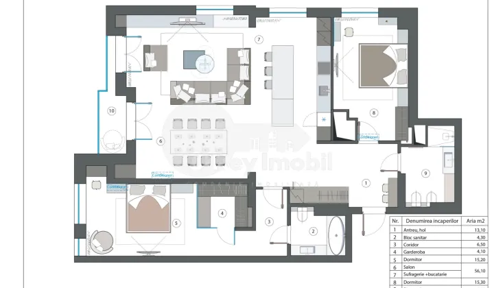 Apartament, Centru, TEATRULUI